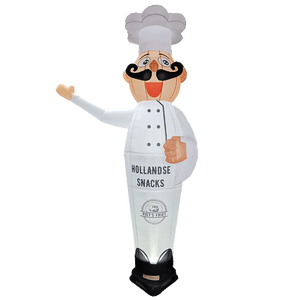 Waving inflatable puppet Chef with logo printing POS Advertising Inflatable24.com by Inflatable24.com