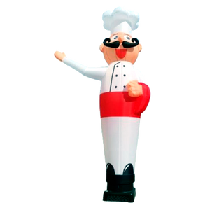 Waving inflatable puppet Chef with logo printing POS Advertising Inflatable24.com by Inflatable24.com