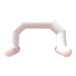 Inflatable Archway - XhibArch (double layer, airtight): stock color prepared for banner Inflatable24.com S (4 m x 3 m) - (13 ft x 10 ft) white With Feet by Inflatable24.com