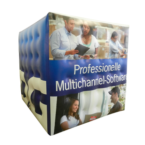 Flying cube 2 m-4 m (6.5 ft - 13 ft) with logo print Inflatable24.com 2 m - 6.5 ft by Inflatable24.com