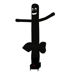 WAVING Sky dancer / Airdancer with logo Inflatable24.com 3 m - 10 ft black no arrow by Inflatable24.com