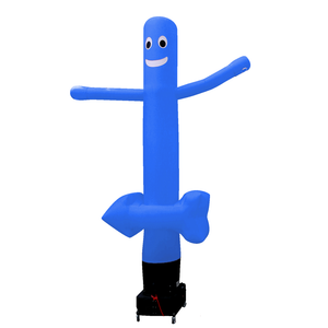 WAVING Sky dancer / Airdancer with logo Inflatable24.com 3 m - 10 ft blue no arrow by Inflatable24.com