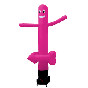 WAVING Sky dancer / Airdancer with logo Inflatable24.com 3 m - 10 ft pink no arrow by Inflatable24.com