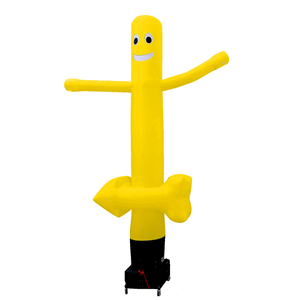 WAVING Sky dancer / Airdancer with logo Inflatable24.com 3 m - 10 ft yellow no arrow by Inflatable24.com