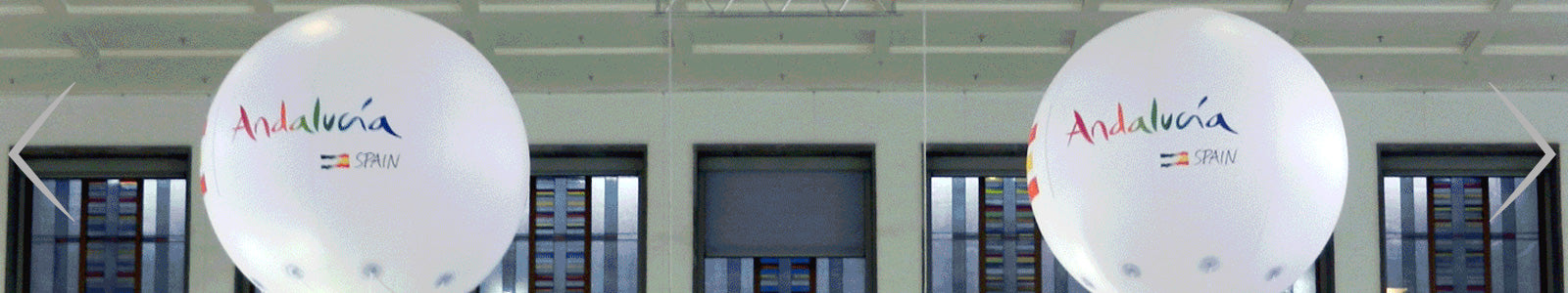 Round balloons for advertising