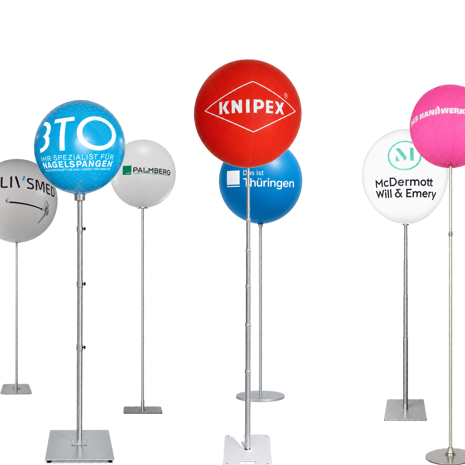 Advertising balloon with stand height 4.5 m (15 ft) max for indoor use Inflatable24.com by Inflatable24.com