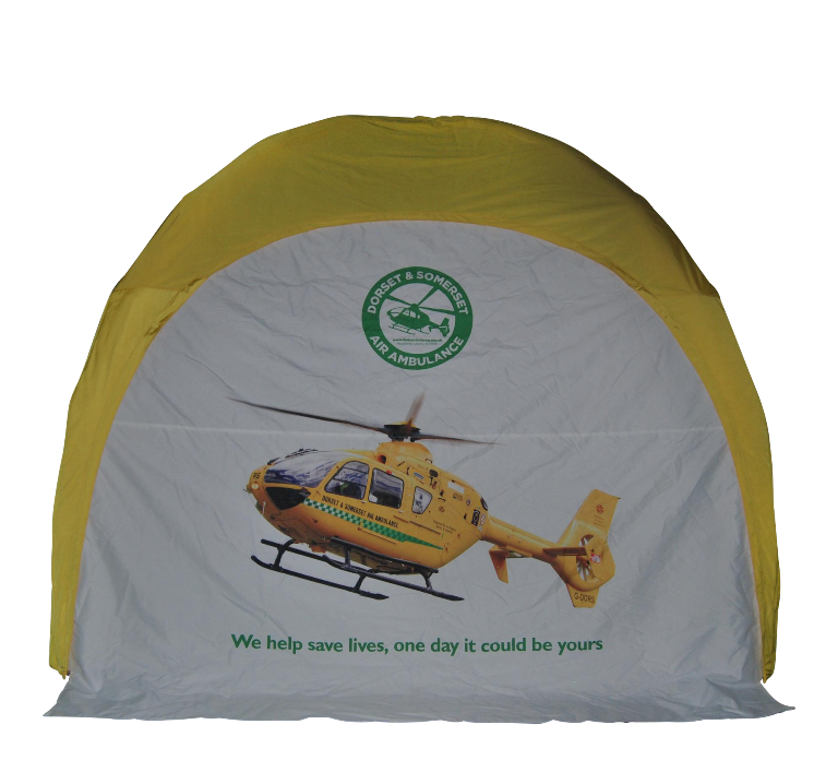 Xhib Tent "Dome" 4-Leg Design - airtight -100% printed Inflatable24.com by Inflatable24.com