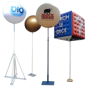 Cube Balloon with stand for outdoor advertising - 6 m (19.5 ft) height max  - Inflatable24.com