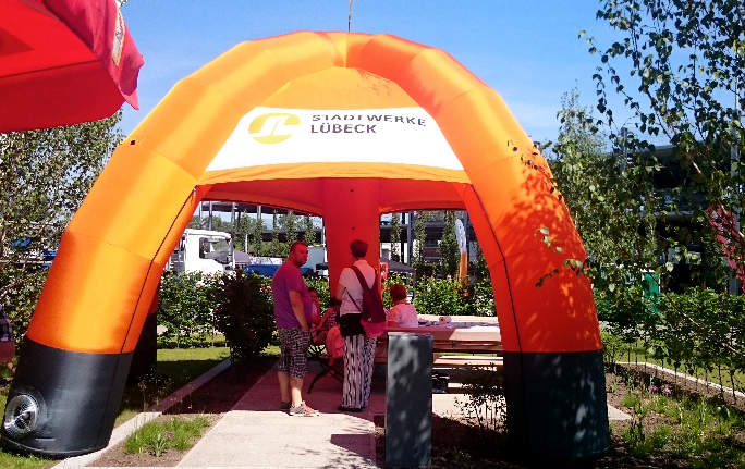 dome zelt aufblasbar Easy Tent "Dome" 4-Bein-Design- Aufblasbares Promo-Zelt von Inflata...4