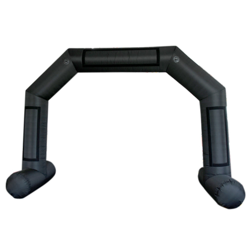 Inflatable Archway - XhibArch (double layer, airtight): stock color prepared for banner Inflatable24.com M (6 m x 4.25 m) - (19.5 ft x 15 ft) black With Feet by Inflatable24.com