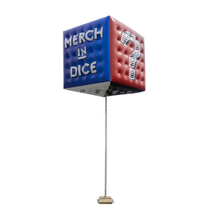 Cube Balloon with stand for outdoor advertising - 6 m (19.5 ft) height max