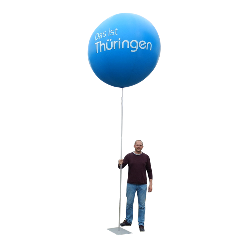 Advertising balloon with stand height 4.5 m (15 ft) max for indoor use Inflatable24.com 1.5 m - 5 ft no lighting by Inflatable24.com