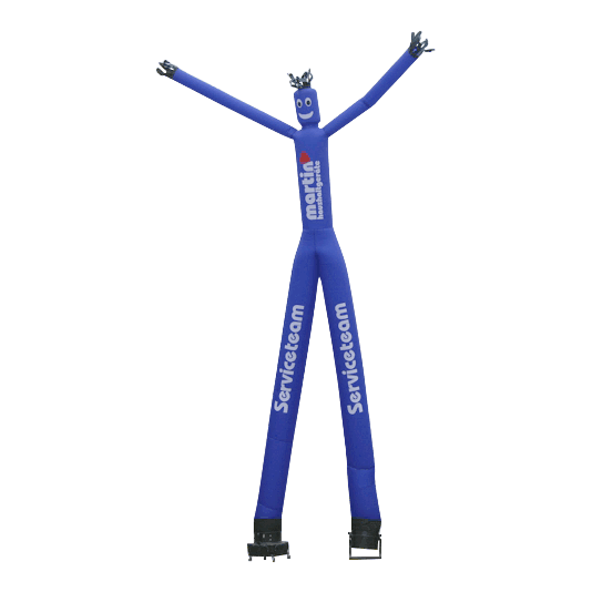 Airdancers- two arms / two legs with logo Inflatable24.com 6 m - 19.5 ft white by Inflatable24.com
