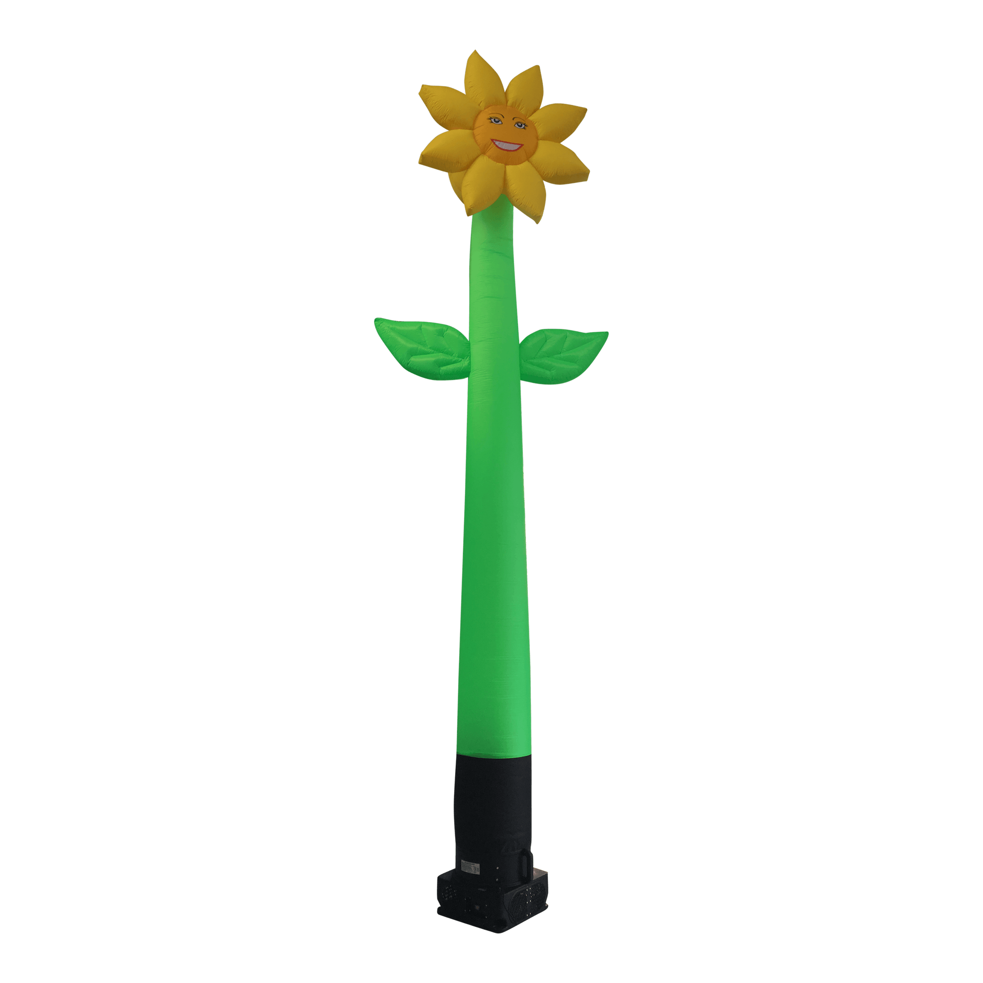 FLOWER Skytube / flower shaped Airdancer 4 m (13 ft) standard green/yellow - Inflatable24.com
