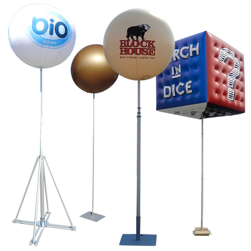 Advertising balloon with stand height 4.5 m (15 ft) max for indoor use Inflatable24.com by Inflatable24.com