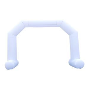 Inflatable Archway - XhibArch (double layer, airtight): stock color prepared for banner L (8 m x 5 m) - (26 ft x 16.5 ft) / white / With Feet - Inflatable24.com