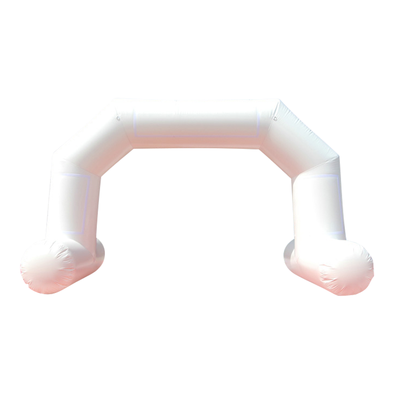 Inflatable Archway - XhibArch (double layer, airtight): stock color prepared for banner Inflatable24.com S (4 m x 3 m) - (13 ft x 10 ft) white With Feet by Inflatable24.com