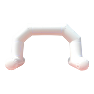 Inflatable Archway - XhibArch (double layer, airtight): stock color prepared for banner S (4 m x 3 m) - (13 ft x 10 ft) / white / With Feet - Inflatable24.com